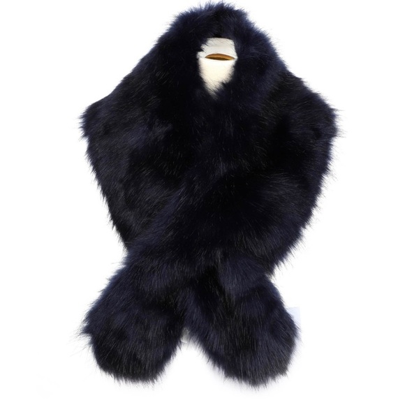 Elegant Soft Fur Collar Shawl Wrap - Picture 4 of 4